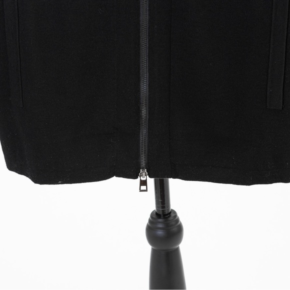 Michael Kors black hooded zipper cardigan sweater jacket urban minimalist XS - Picture 6 of 11